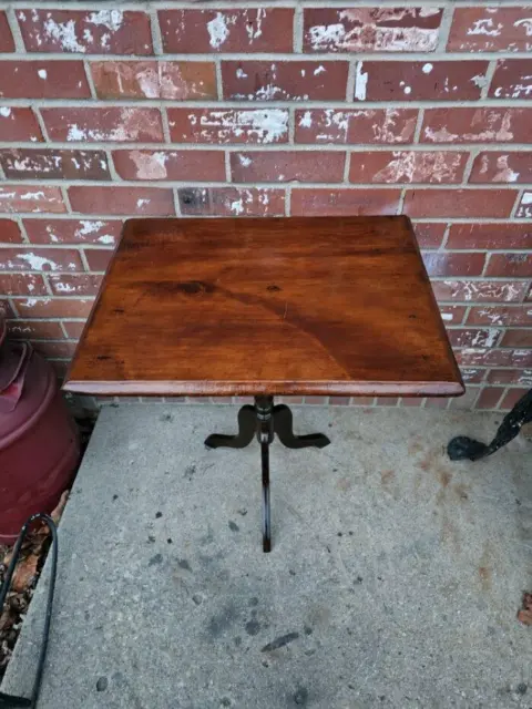 Antique Oak Plant Stand Side Table Fern Stand 3 Leg Pedestal