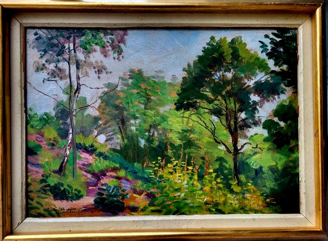 Superb Signed Painting Of Stone Chapuis Saint Leu La Foret Pontoise Argenteuil