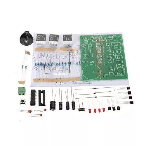 Easy to assemble DIY electronic clock kit with AT89C2051 microcontroller