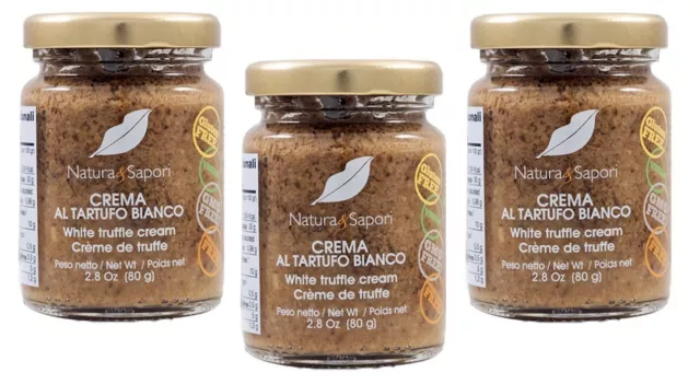 3x Natura e Sapori Crema al Tartufo Bianco Weiße Trüffelcreme Glutenfrei 80g