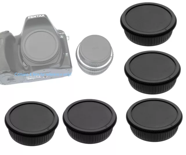 (5 Pcs) Lens Rear Body Dust Cap Cover for Pentax K K-70 K-1 K-3 II  K-S2 KS1 K3