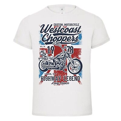 WESTCOAST CHOPPERS custom chop shop motorcycle tshirt tee mashup dtg london
