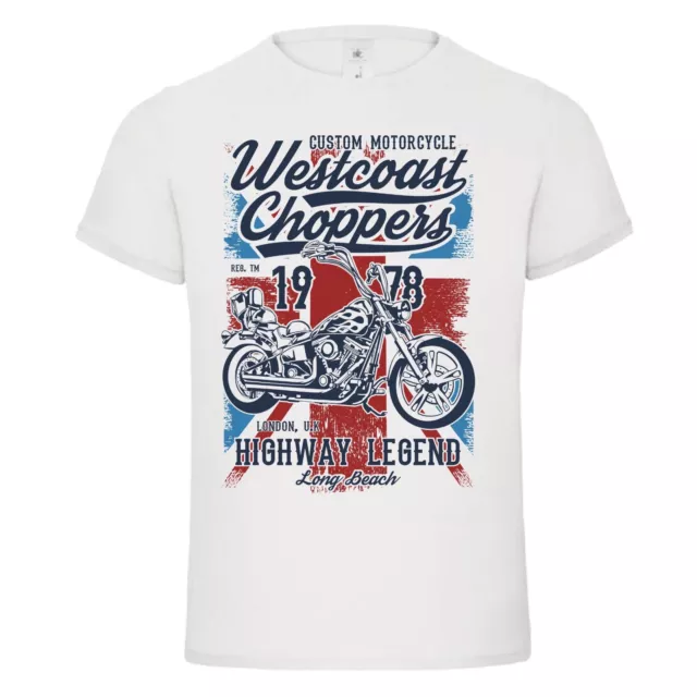 WESTCOAST CHOPPERS custom chop shop motorcycle tshirt tee mashup dtg london
