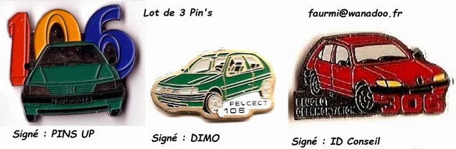 Pin's Vintage PEUGEOT 106 - Objet Collection Voiture - Occasion
