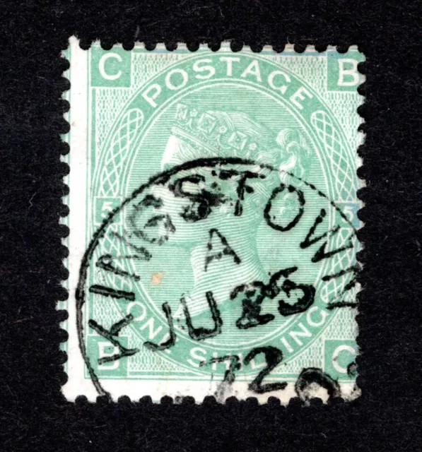 GB  QV    SG117   1/- Green  plate 6  -  Fine CDS Used - IRELAND (B-C) Cat £45