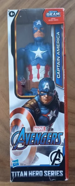 Marvel Avengers Titan Hero Series Blast Gear, figurine Captain America de 30  cm, inspirée de l'univers Marvel, pour enfants à partir de 4 ans 