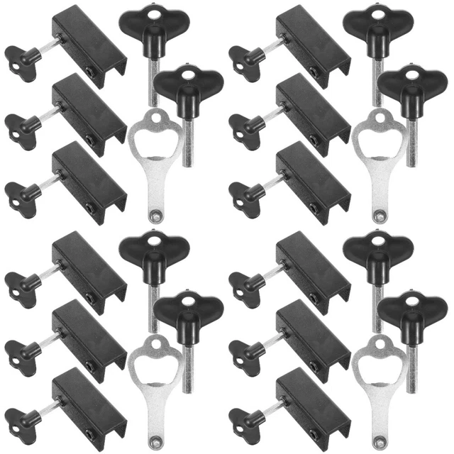 16 piezas Herramientas de seguridad para puerta corredera cerraduras para ventana