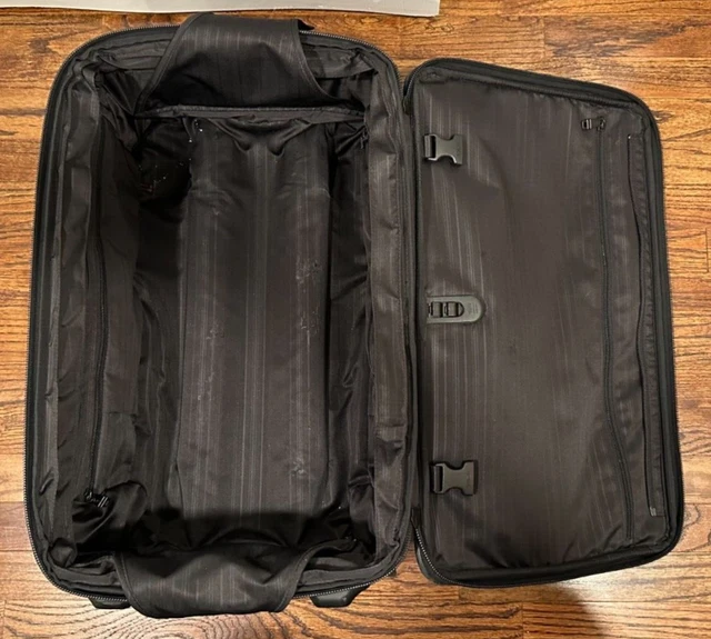 TUMI ALPHA Black Nylon Wheeled Carry-on Suitcase Business 22922DH Expandable 7