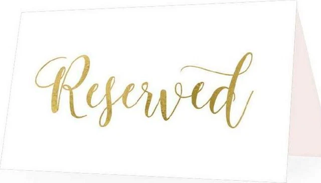 25 Gold VIP Reserved Sign Tent Place Cards For Table at Restaurant, Wedding DIY
