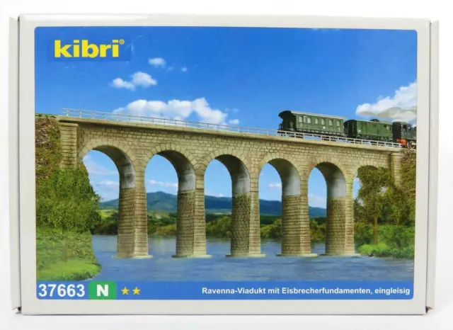 Kibri scala N 37663 Ponte viadotto Ravenna 34,8 cm. Nuovo OVP