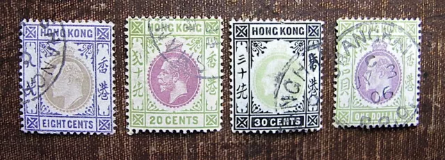 1903-12 Hong Kong. KGV&EDW.VII 'SHANGHAI' Treaty Port CANCELS