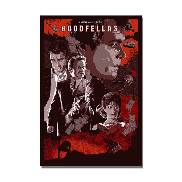 Goodfellas 90s Movie Poster Classic Film Painting Print 24x36 inch Room Decor