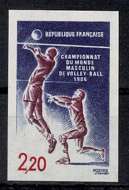 Frankreich Stamp Briefmarke Yvert N° 2420a " Volley Ball 2,20F Nicht Lace " Neu
