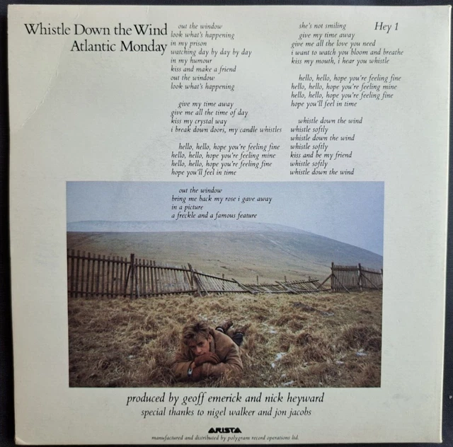 NICK HEYWARD Whistle Down The Wind 7" Single, Gatefold Sleeve, 1983