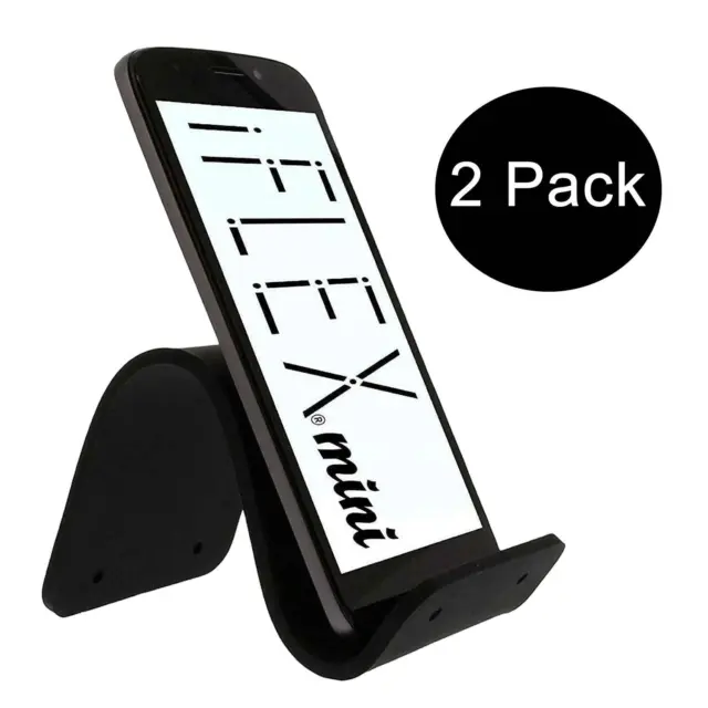 iFLEX Mini Cell Phone Flexible Holder Black 2-Pack Universal Mount