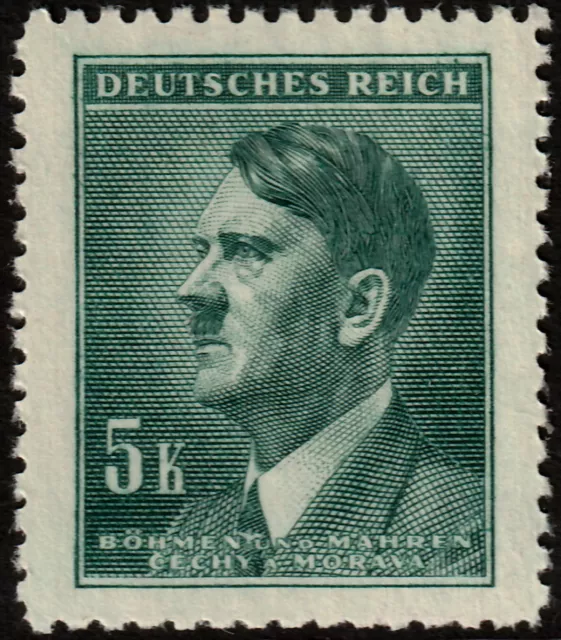 ✔️ Germany Bohemia Moravia 1942 Wwii Nazi Era Hitler Sc 77 ** Mnh Og [1Bm104]