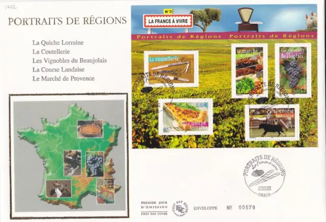 France 2004 FDC Portraits Of Regions the Rance To Live yt