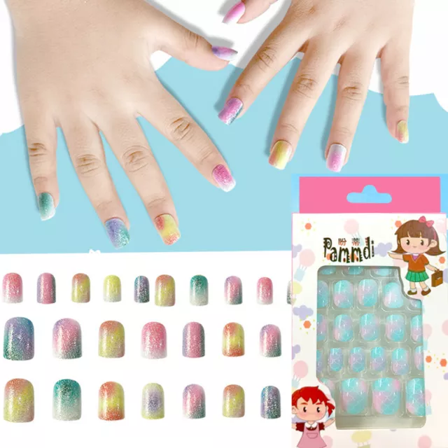 Artificial Nail for Kids Press on Nail Children False Nail Tips Nail Art