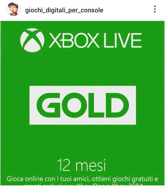 XBOX live gold GAME PASS CORE ULTIMATE 12 mesi (leggi descrizione) NO CODICE