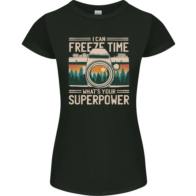 T-shirt donna Freeze Time Photographer fotografia petite cut
