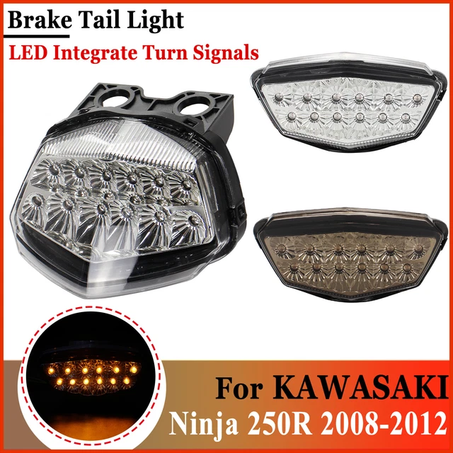 LED Brake Tail Light For Kawasaki Ninja 250R 2008-2012 Integrated Turn Signal