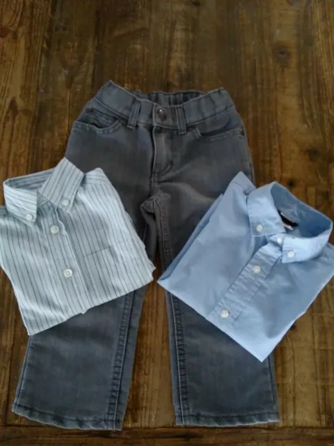 Preowned Sonoma Baby Boy Jeans, Class Club Shirt & Gymboree Shirt Size 2T