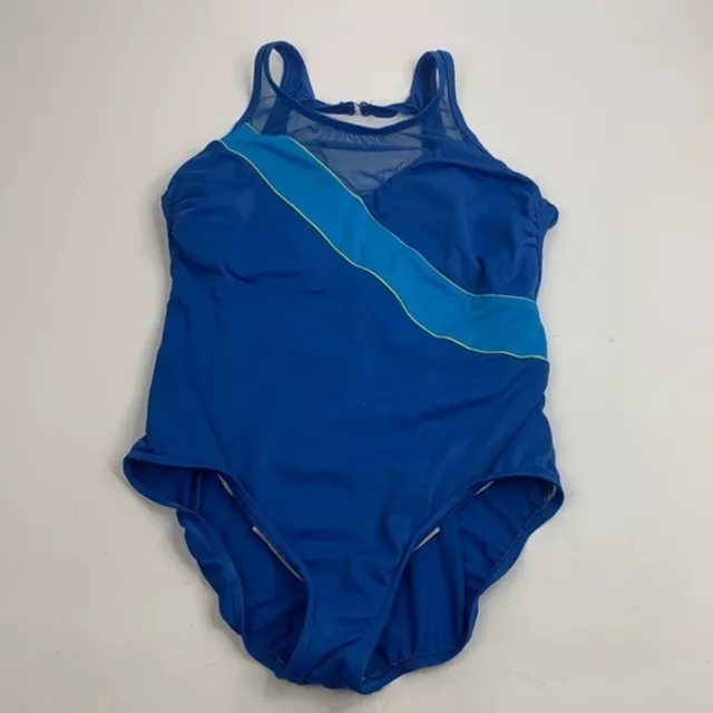 Diane Von Furstenberg Vintage One Piece Swimsuit Size 18 Royal blue