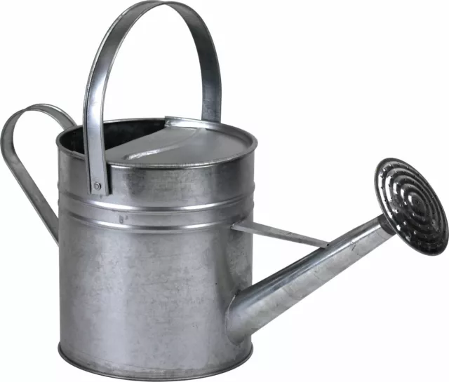 Galvanised Metal Watering Can Long Reach Steel Rose Garden Plant 10L/5L 3