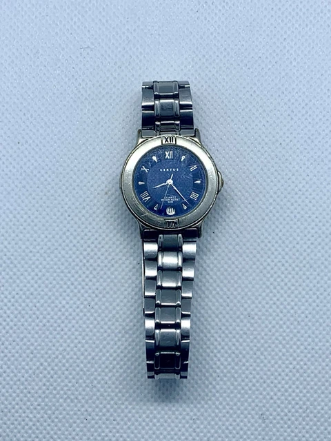 Montre homme Certus quartz doré – bracelet cuir – dateur