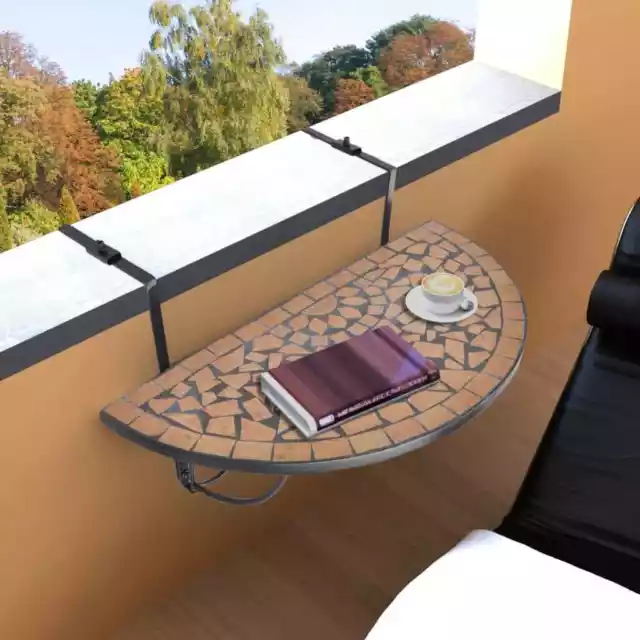 Table suspendue de balcon Terre cuite MosaÃ¯que