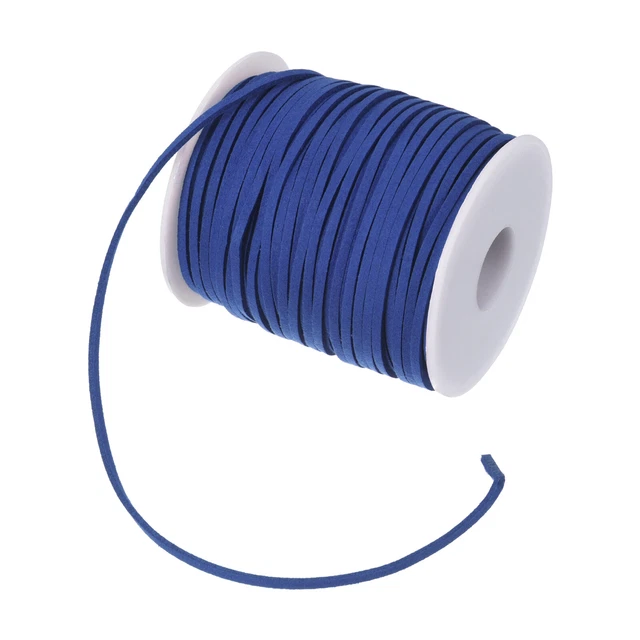 Camoscio Cordoncino con Rotolo Bobina 3mm 50 Iarde,Scuro Blu