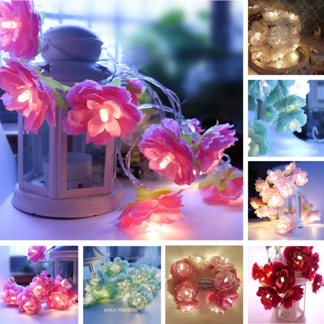 Flower Fairy String LED Lights Battery Operated Christmas Tree Party Home Decor