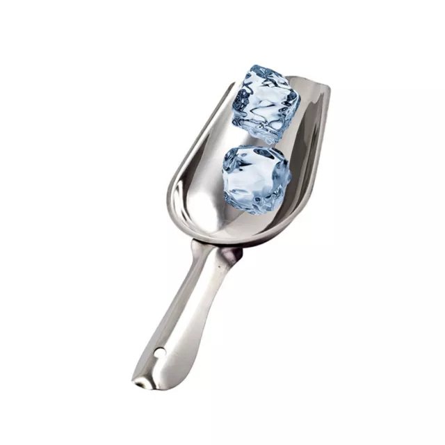 5-Ounce Stainless Steel Ice Scoop, Small Bar Scoop by Tezzorio