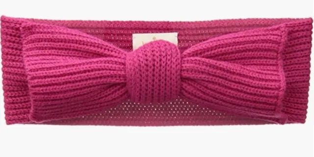 Kate Spade New York Solid Bow Headband Begonia Bloom One Size