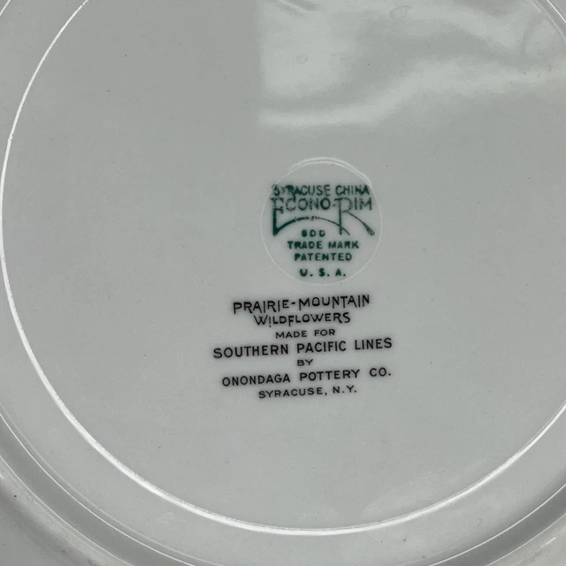 Southern Pacific Railroad Lines Railroad China 9.5" Dinner Plate  - 90233 3