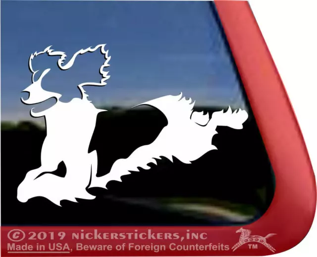 Jumping Springer Spaniel Window Decal