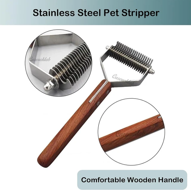 UNDERCOAT GROOMING RAKE, Dematting Stripper, Shedding Tool, Combs with