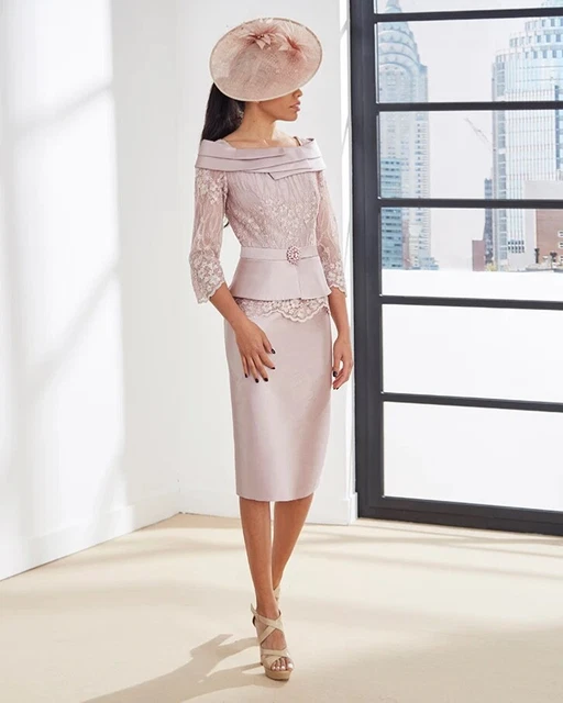 Abito blush rosa Couture Club Barcelona madre della sposa taglia 16 prezzo portaoggetti £490