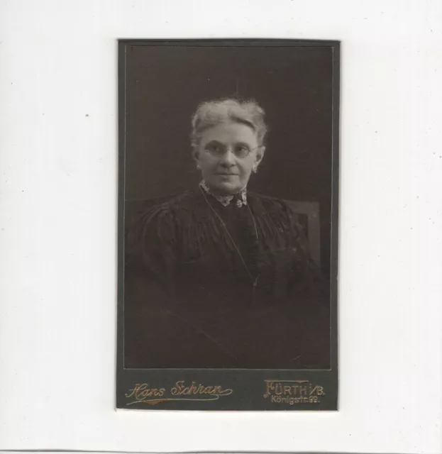 CDV Foto Damenportrait - Fürth 1910er
