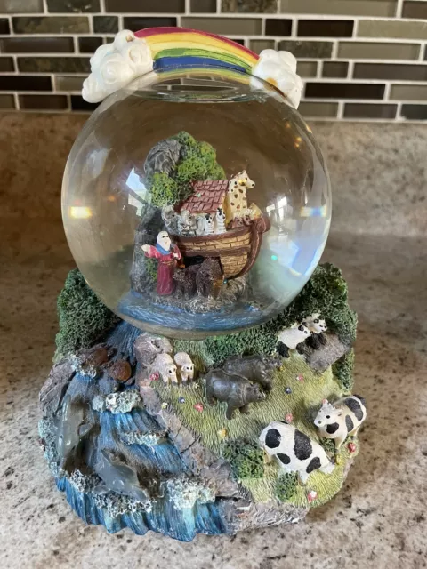 Noah's Ark Musical Water Globe Plays “Side By Side” Music Collectible Works!