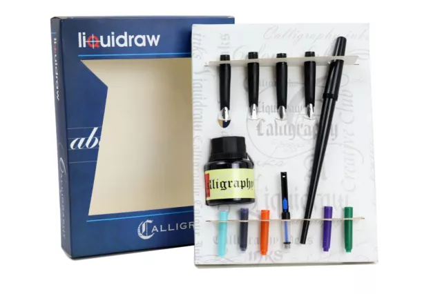 Liquidraw Fountain Pen Ink Bottles Set of 10 Assorted Colours 35ml Ink