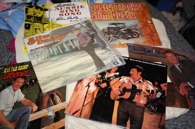 SLIM DUSTY DOUBLE ALBUM & 5 LP's.  7 RECORDS IN TOTAL. EXCELL COND. FREE POST.