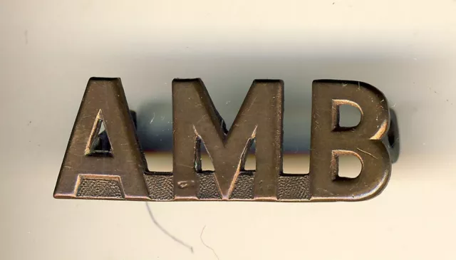 Canada CEF AMC Birks 1915?shoulder title badge