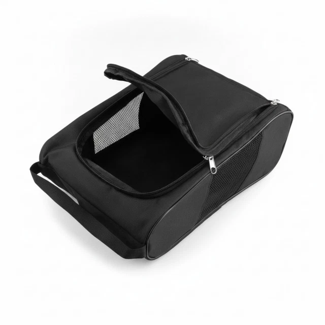 Sac De Rangement Pour Trampoline – 3 Compartiments En Maille Transparente, 6 Sangles De Fixation, Tissu Oxford Bleu 105x55 Cm – Range Chaussures, Jouets, Accessoires