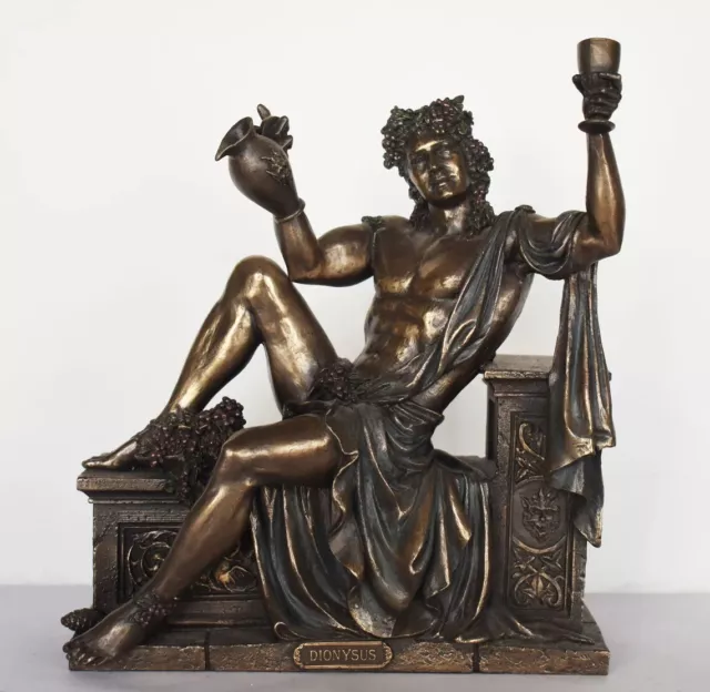 Dionysus Bacchus - God of Wine, Fertility, Madness - Cold Cast Bronze Resin Dionysus Bacchus - God of Wine, Fertility, Madness - Cold Cast Bronze Resin