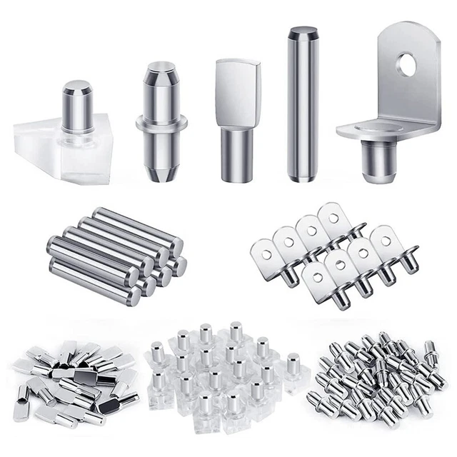 120Pcs Shelf Pegs Kit, 5 Styles Shelf Pins Shelf Support Pegs, Cabinet ShelfV9S6