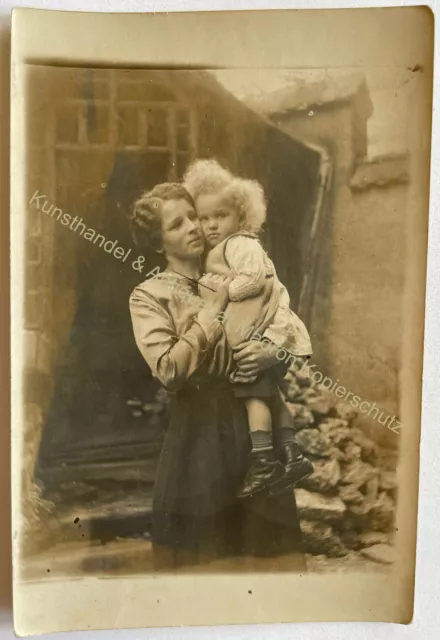 orig. Foto AK Mutter Kind um 1920 Hadersleben Haderslev Danmark