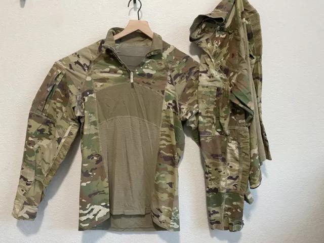 Lot of 2 US Army Combat Shirt Military Multicam FR Flame Resistant Men’s Large