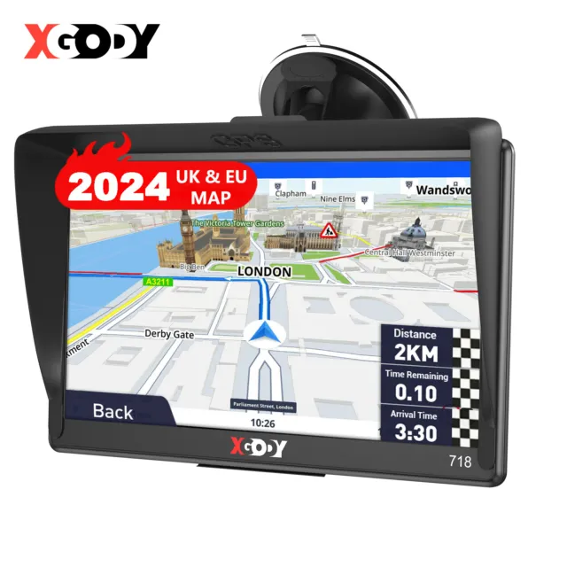 XGODY 718 7'' Car & Truck GPS SAT NAV Bluetooth Hands-free Calling 8GB+256MB POI