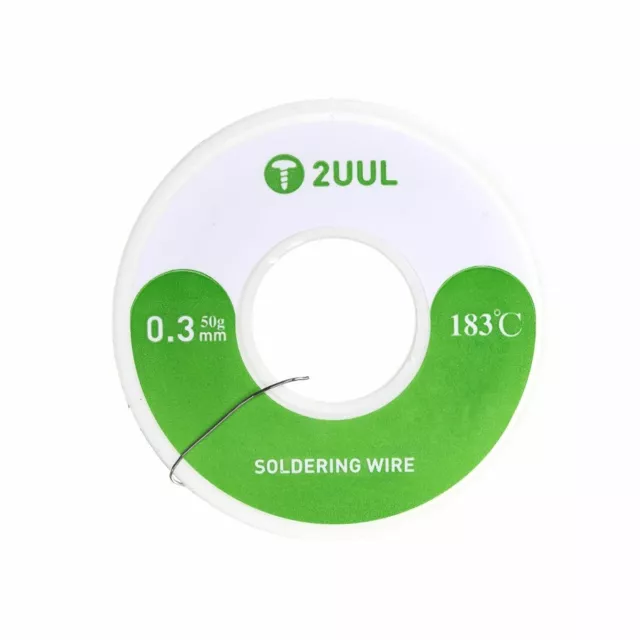 2UUL Soldering Wire For Phone Android PCB 183 Degree 100M 50g-0.3mm Repair UK